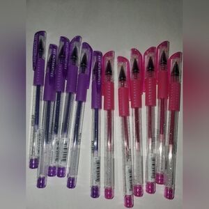 Pink and Purple Gel Pens Set 12pcs